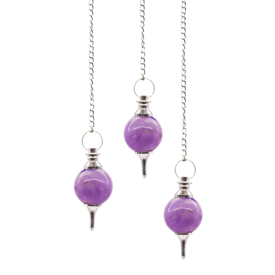 Pendules boule en pierre naturelle : Améthyste