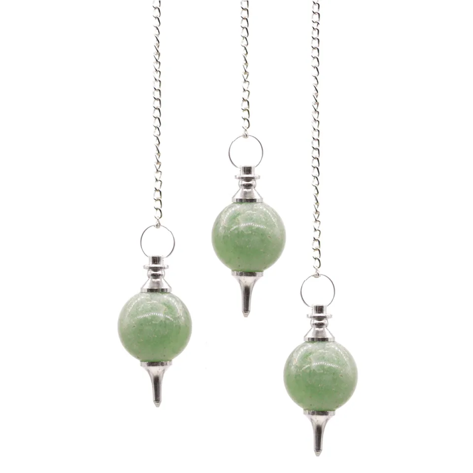 Pendules boule en pierre naturelle : Aventurine verte