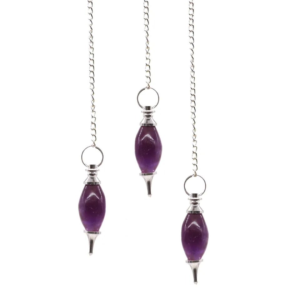 Pendule magique en pierre, Forme allongée : améthyste