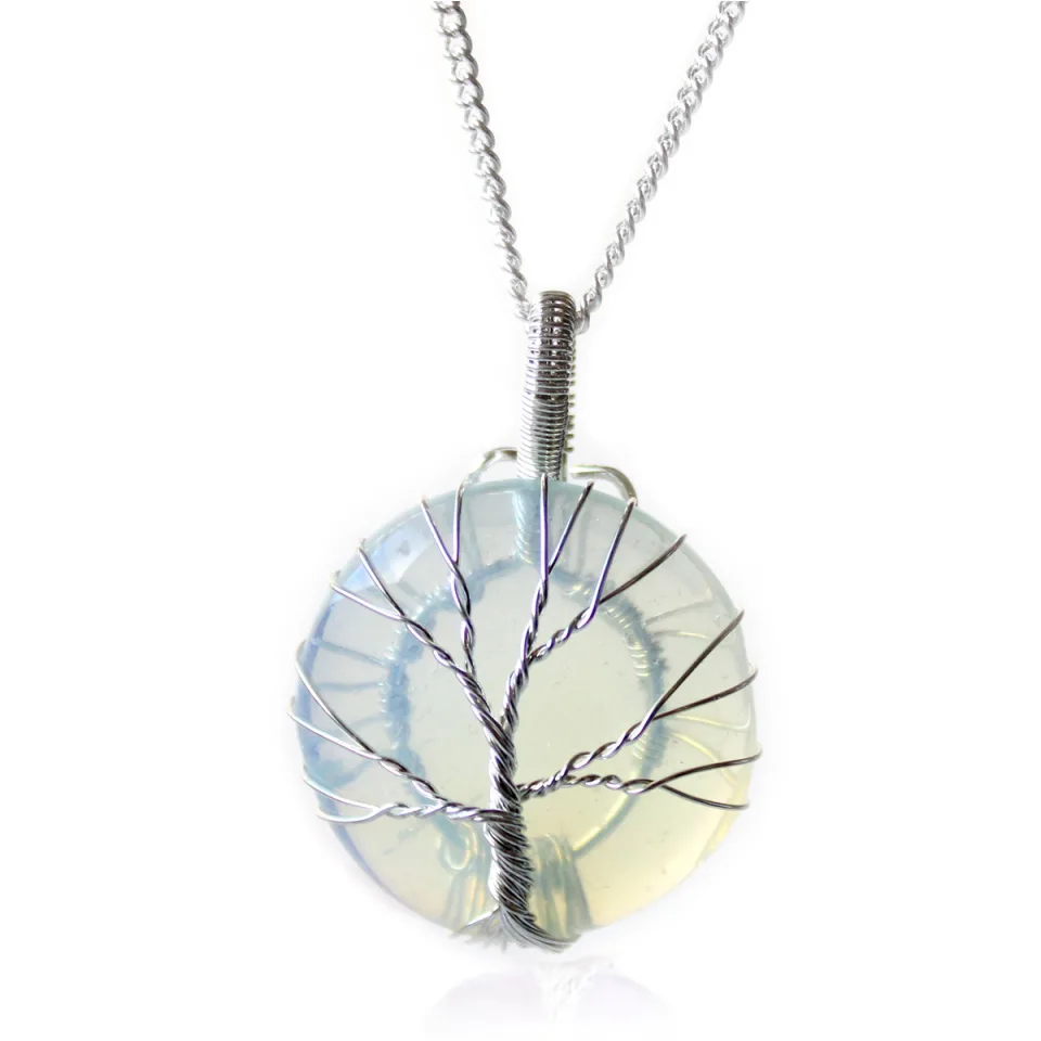Collier arbre de vie : opalite
