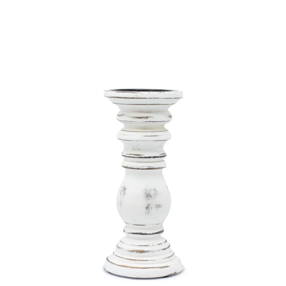 Support classique patiné blanc : petit, 23 x 10 cm