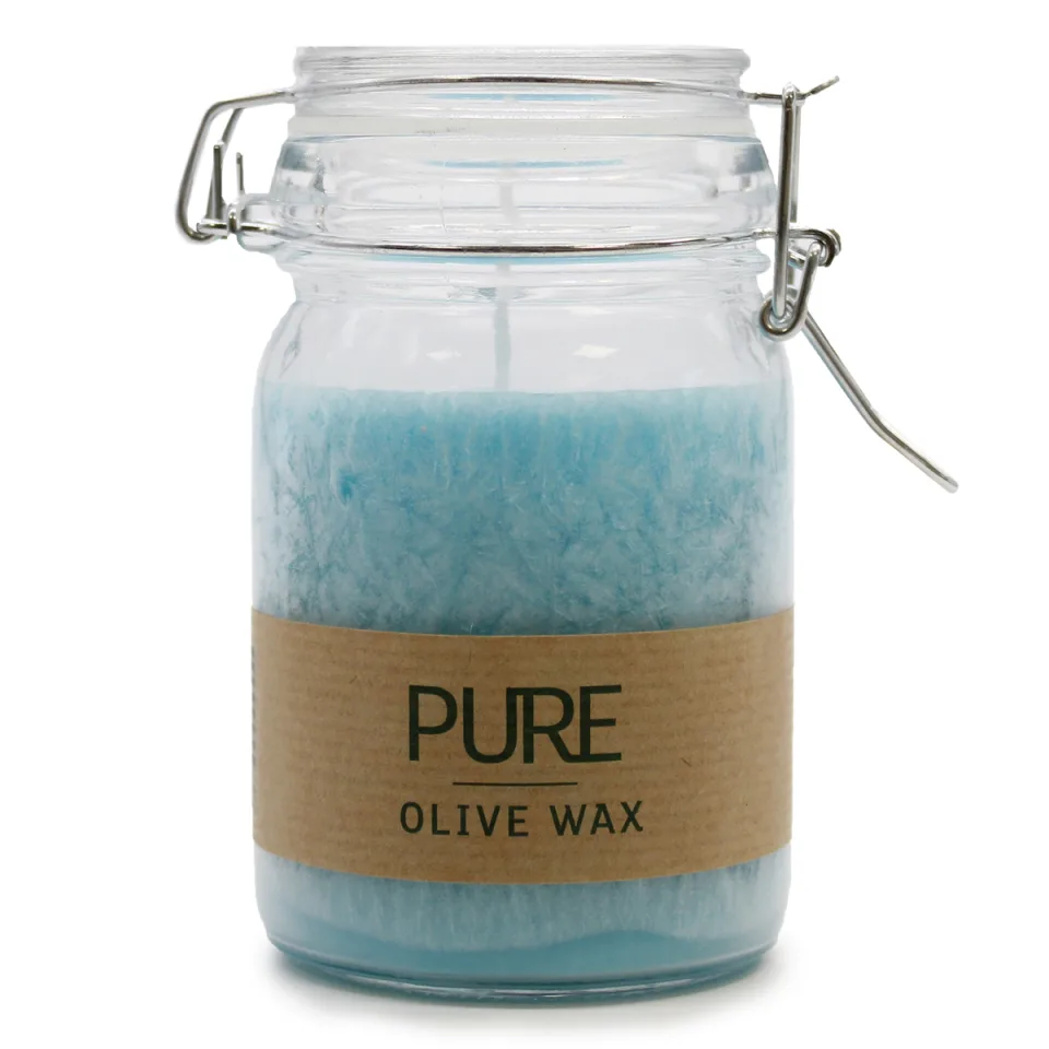 Bougies à la cire d'olive : Turquoise