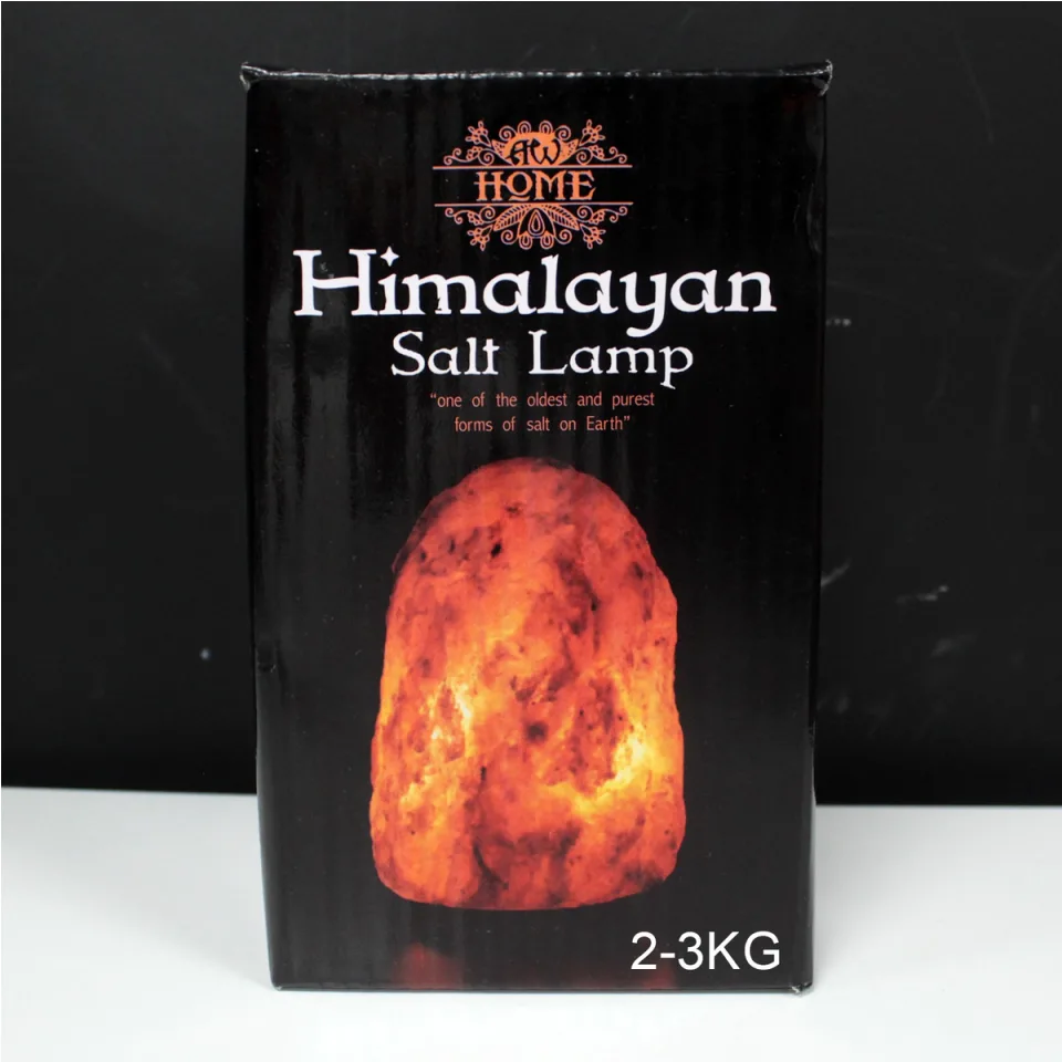 Lampe de sel de l'Himalaya sur socle : naturelle, 2 à 3 kg, avec socle