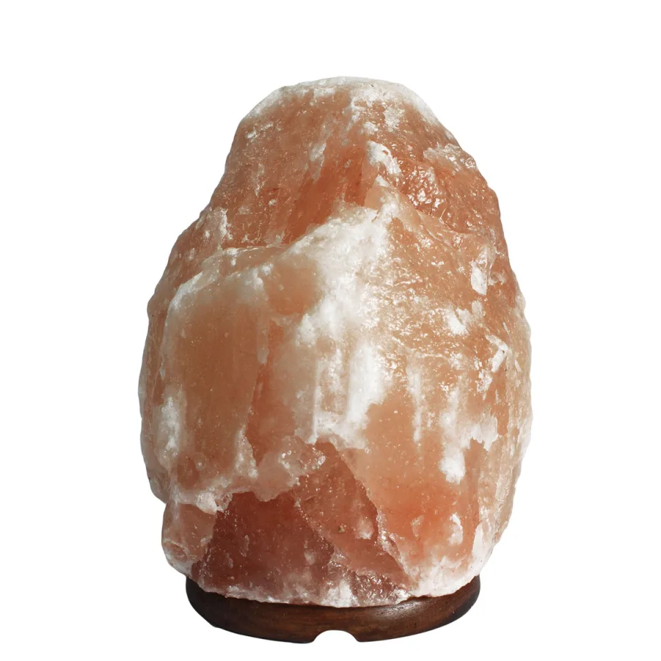 Lampe de sel de l'Himalaya sur socle : naturelle, 3 à 5 kg, avec socle