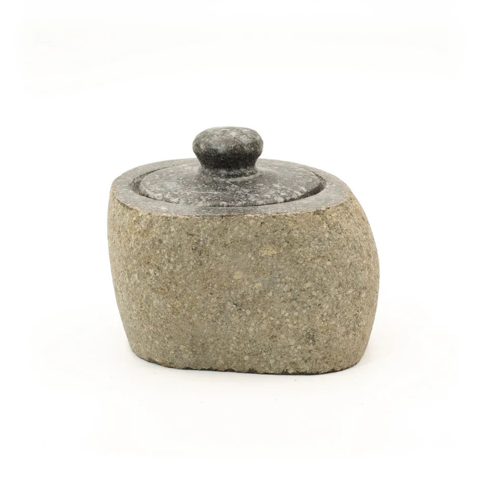 Pots en pierre de rivière : Petit (environ 9 x 7 cm)