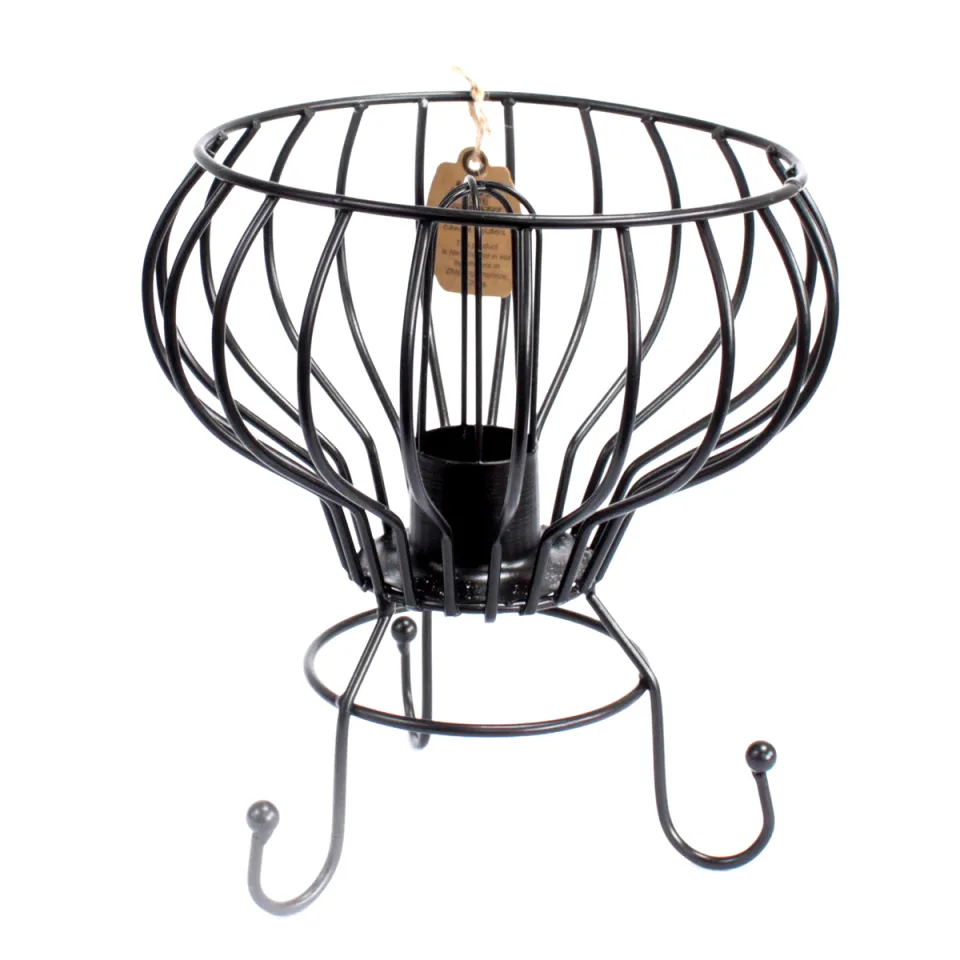 Brasero bas en sel de roche : lampe, câble et ampoule, sel blanc