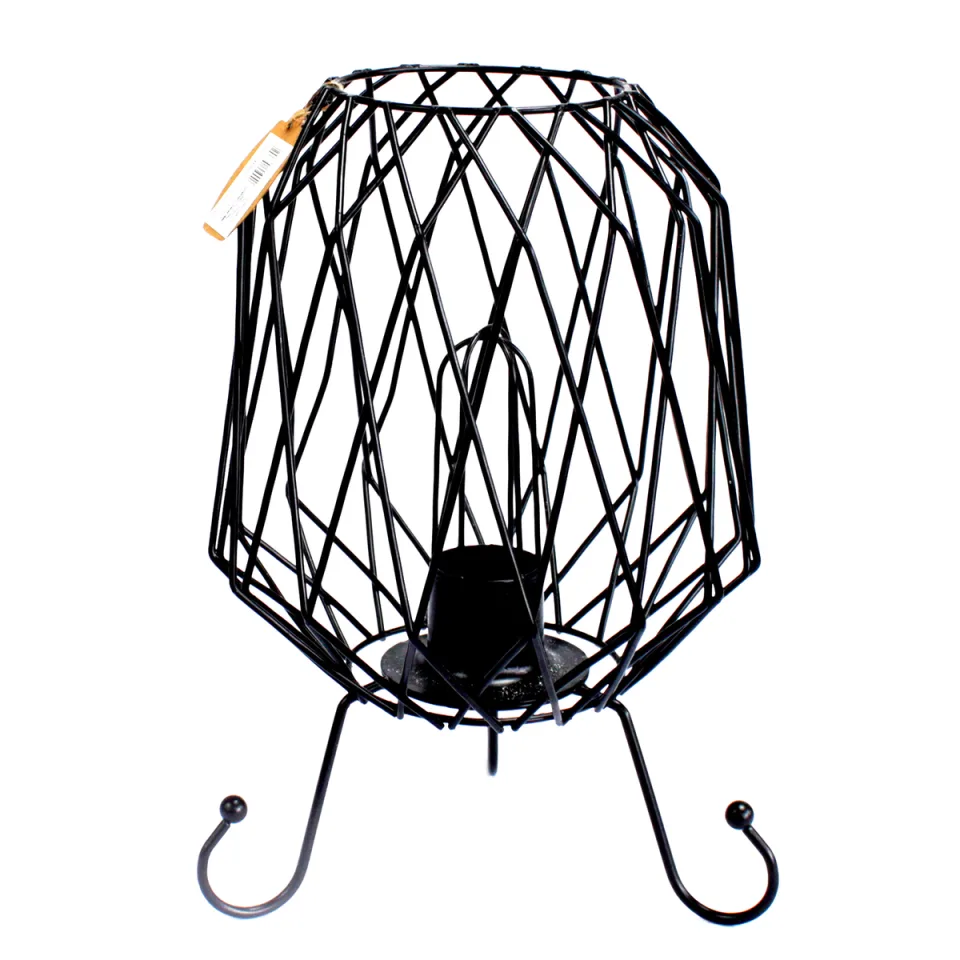 Brasero grillagé en sel de roche : lampe, câble et ampoule, sel blanc