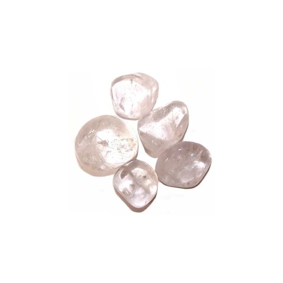 Pierres roulées XL en lot de 24 : Cristal de roche, lot de 24