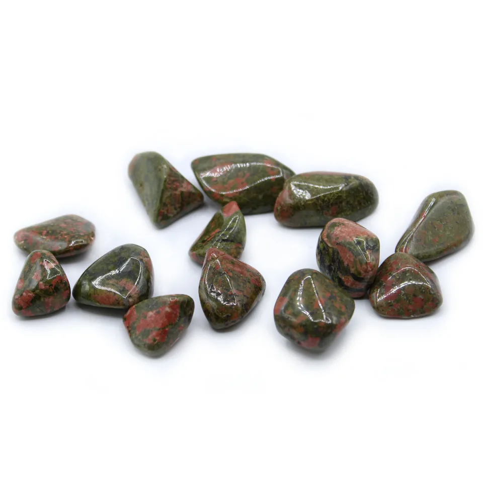 Pierres roulées XL en lot de 24 : Unakite, lot de 24