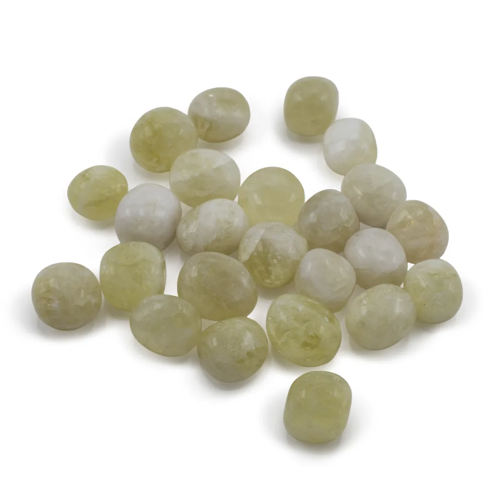 Pierres roulées XL en lot de 24 : Citrine du Brésil, lot