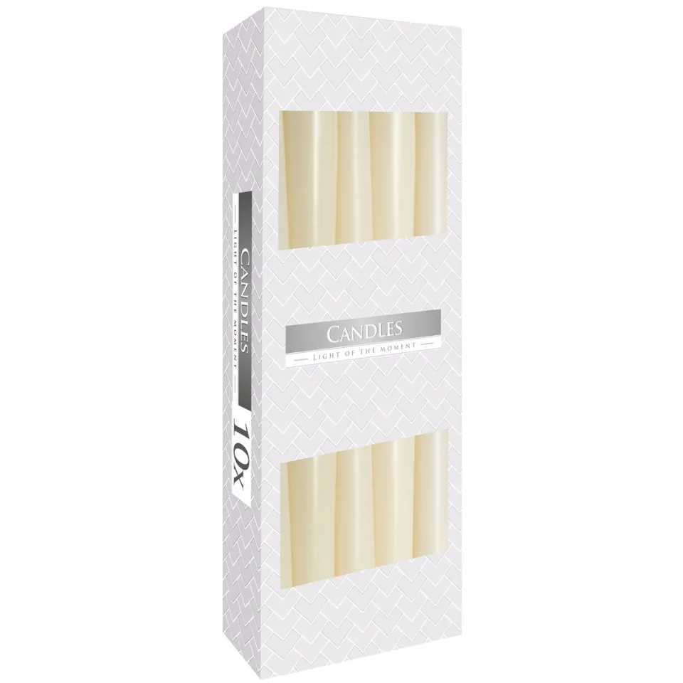 Bougies chandelle (taper) : Ivoire