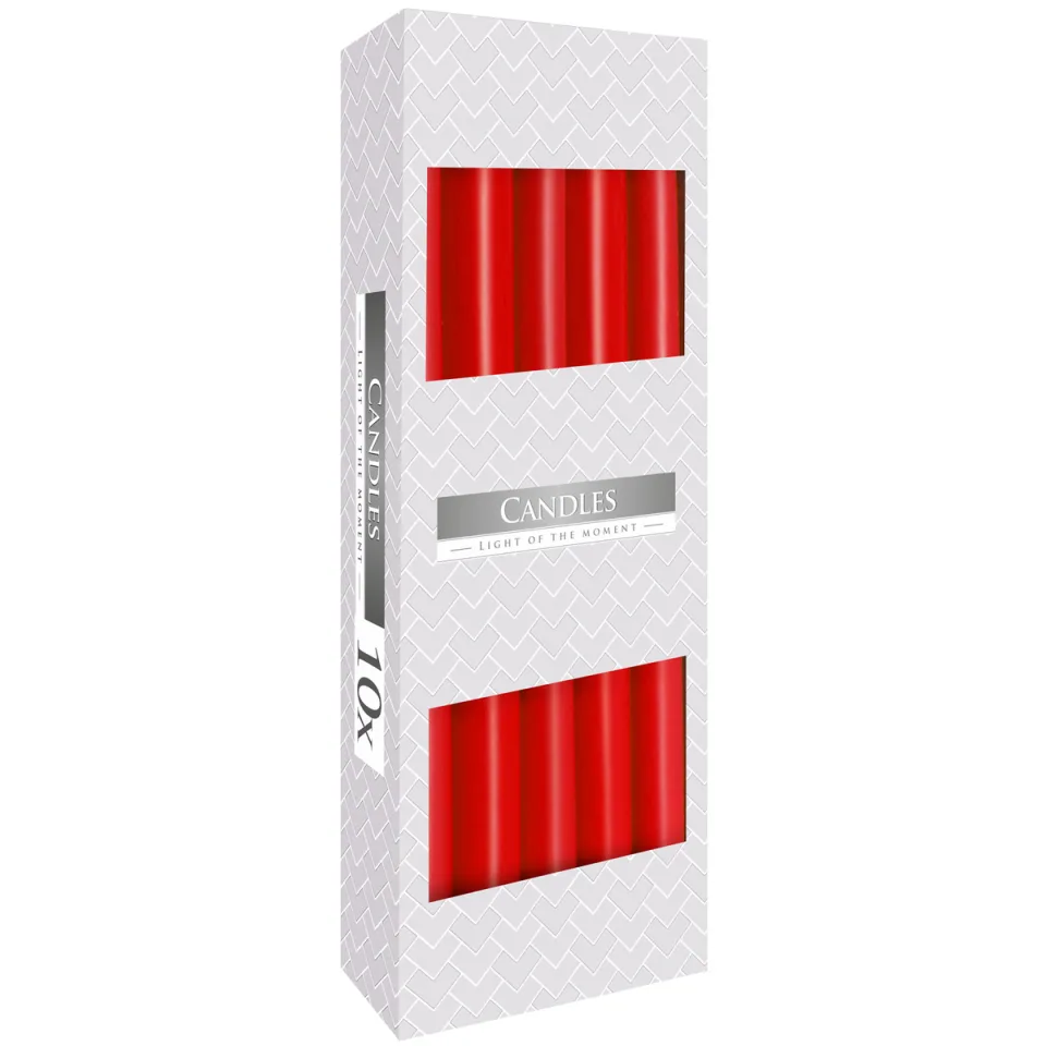 Bougies chandelle (taper) : Rouge