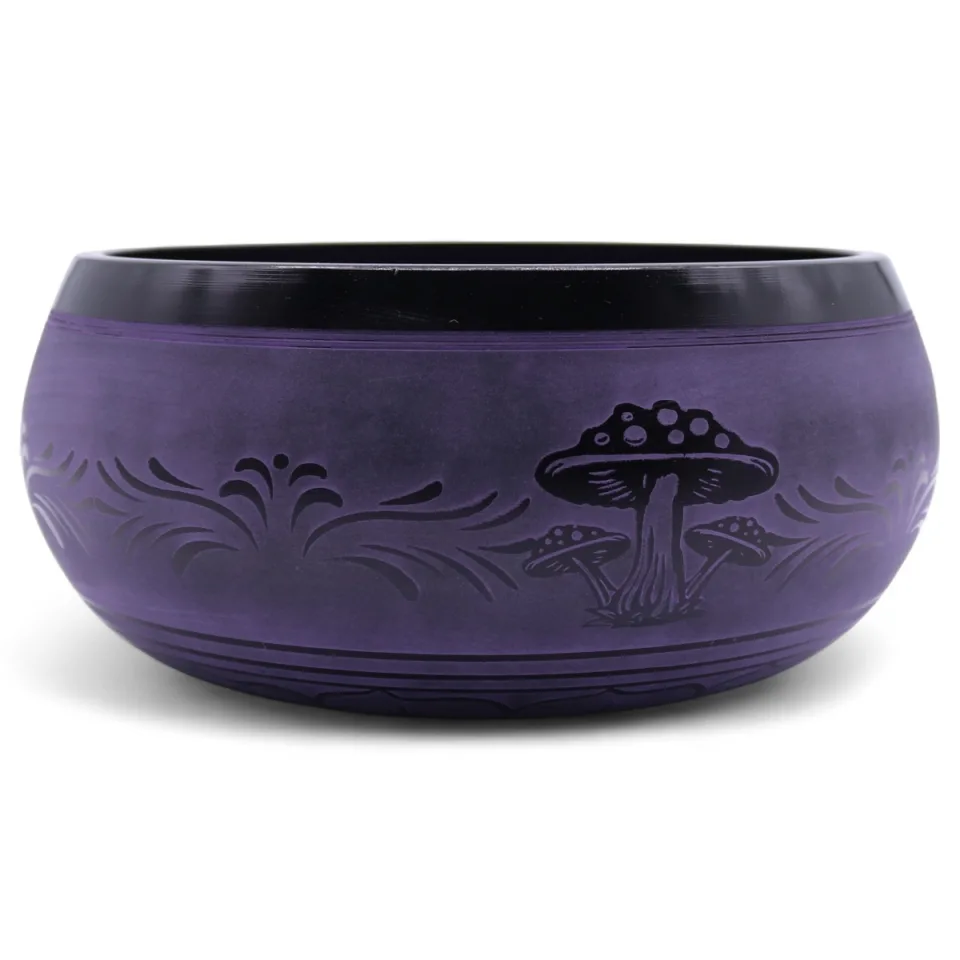 Bol champignon très sonore : violet (23 x 10,5 cm, 1,3 kg)
