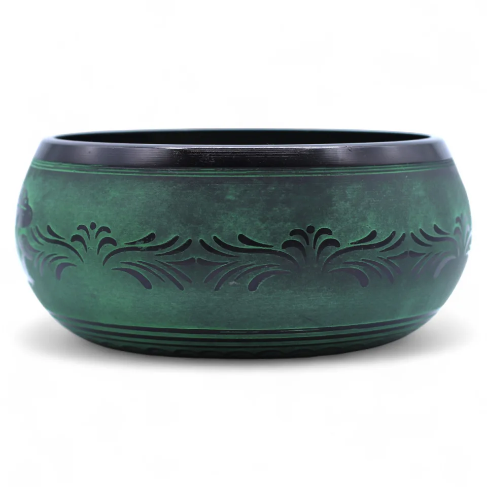 Bol champignon très sonore : vert mousse (23 x 10,5 cm, 1,3 kg)