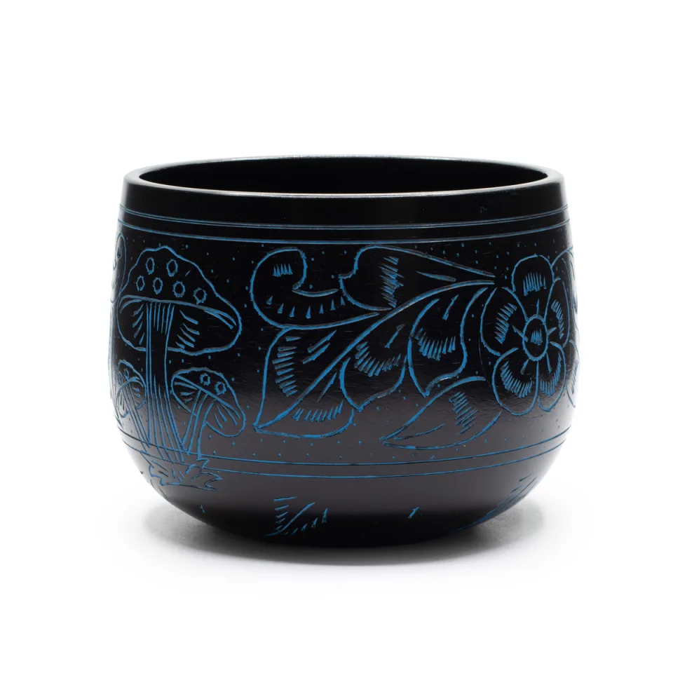 Bol chaudron champignon magique : bleu (15 cm)