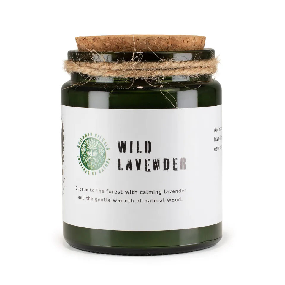 Bougies de soja à mèche en bois : Lavande sauvage