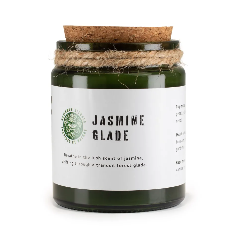 Bougies de soja à mèche en bois : Clairière de jasmin