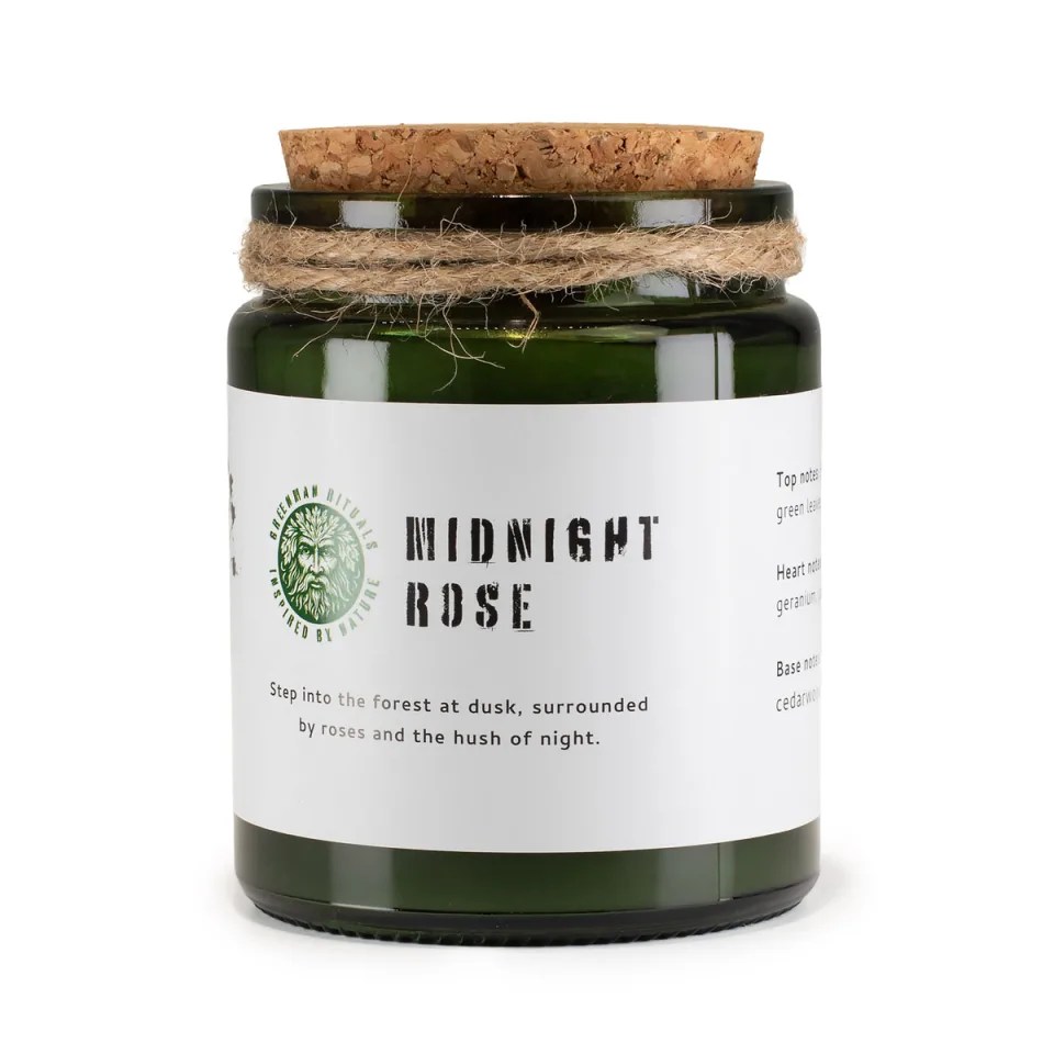 Bougies de soja à mèche en bois : Rose de minuit
