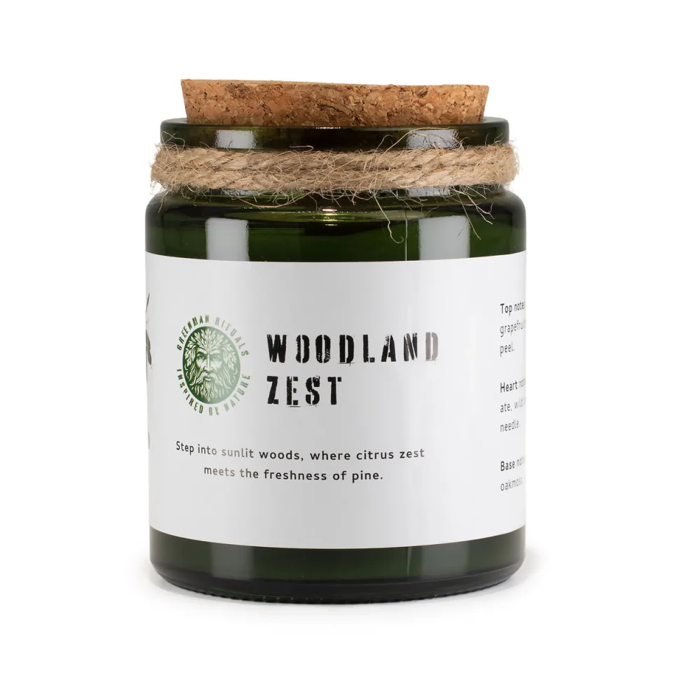 Bougies de soja à mèche en bois : Zeste des bois