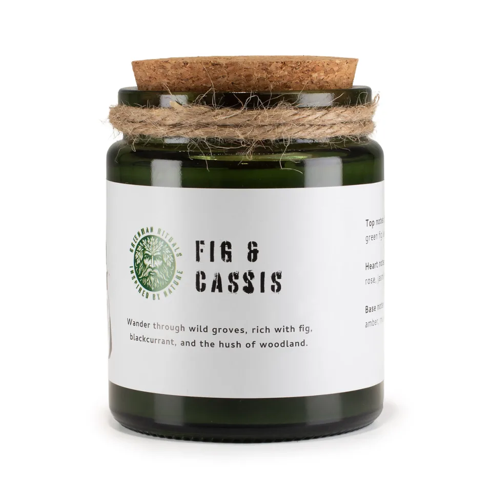 Bougies de soja à mèche en bois : Figue écrasée et cassis
