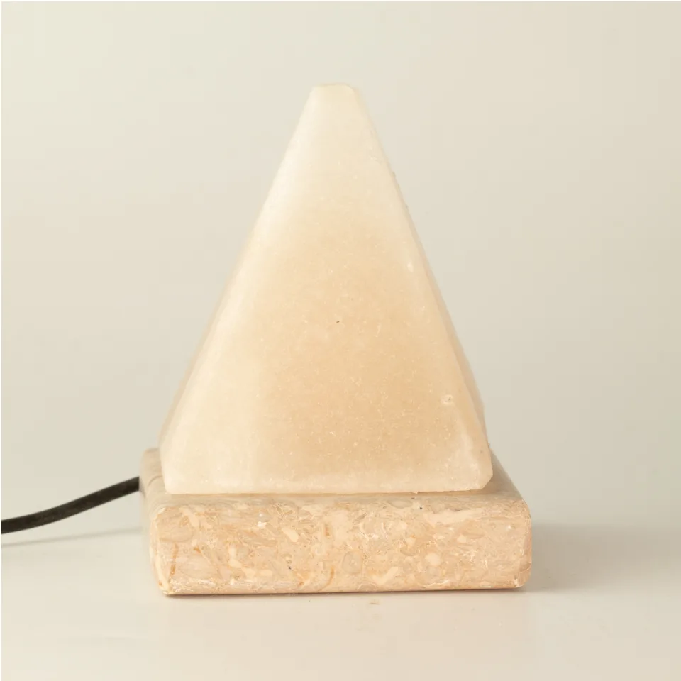 Lampe pyramide de sel USB 9 cm : blanche, 9 cm (multicolore)