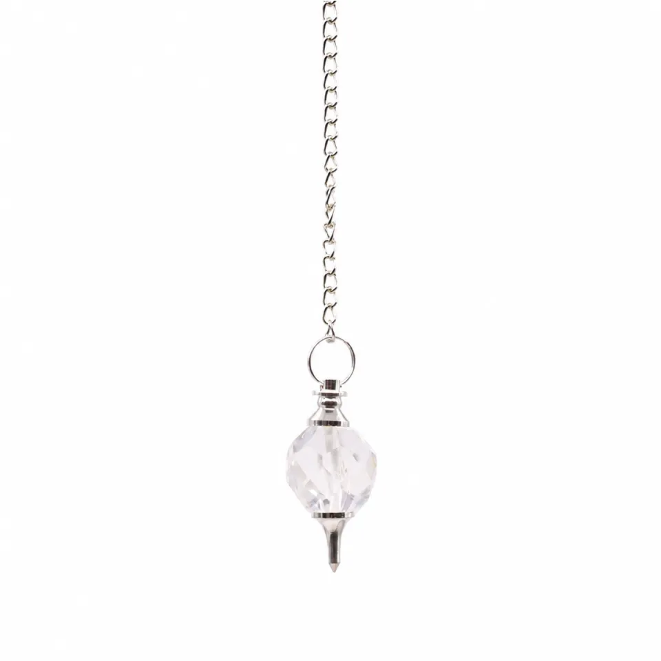 Pendule facetté : cristal de roche