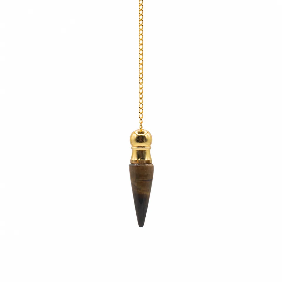 Pendule à cavité secrète : œil de tigre, plaqué or
