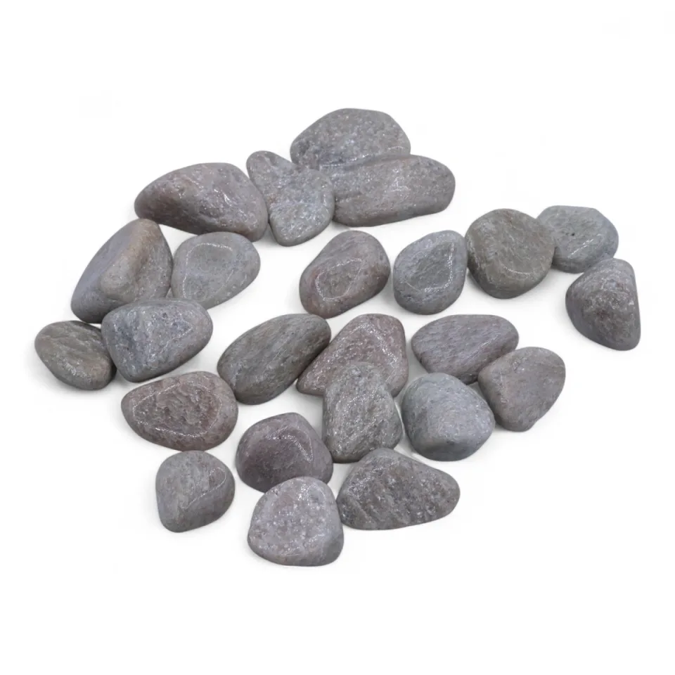 Pierres roulées XL en lot de 24 : Aventurine blanche, lot de 24