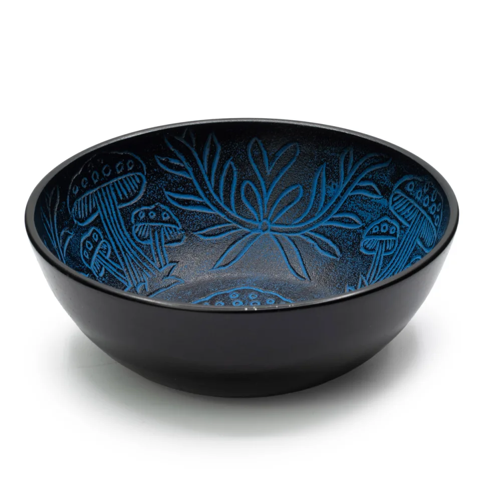 Bol en aluminium champignon magique : bleu (20 cm)