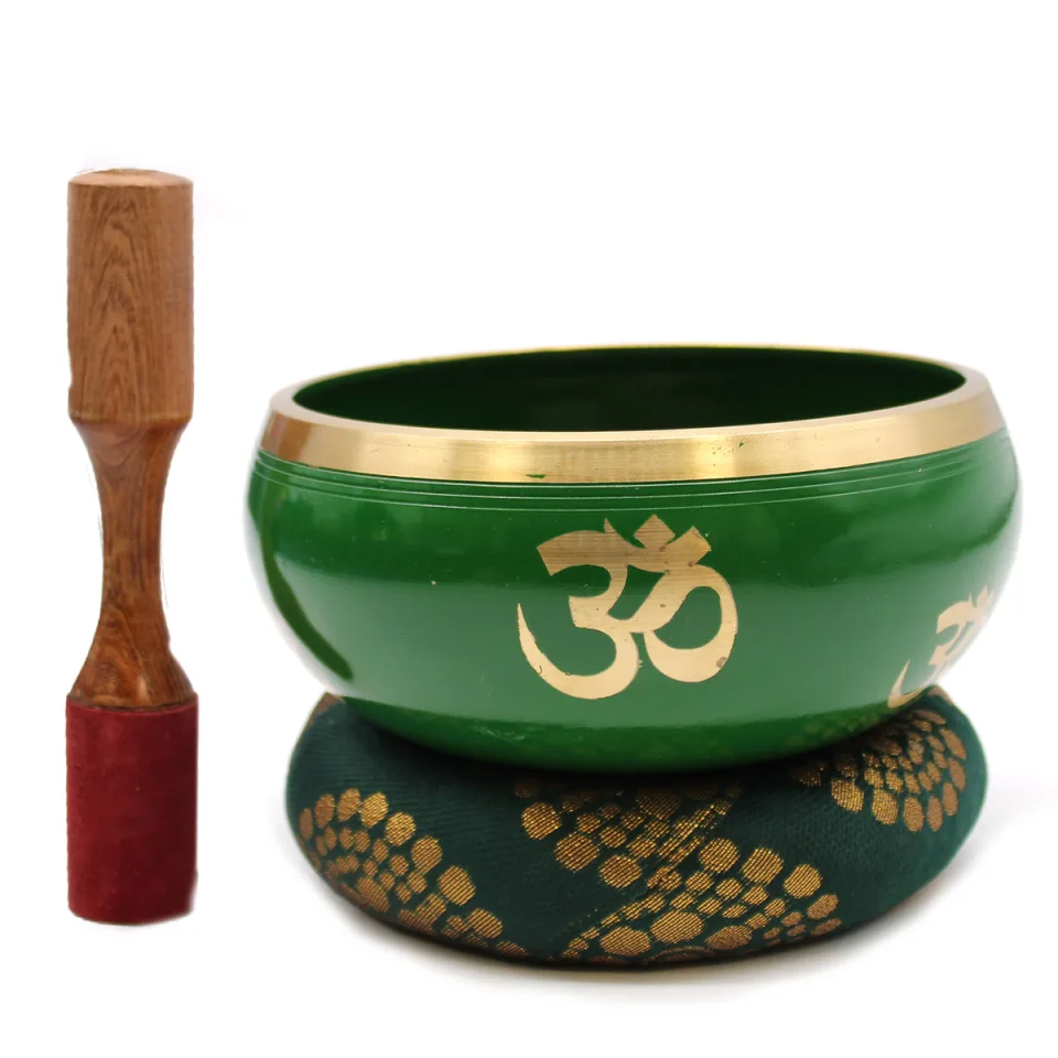 Grand set bol chantant 14 cm : arbre de vie, vert, 14 cm