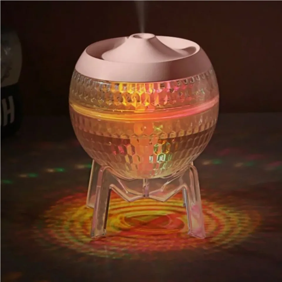 Humidificateur planète, USB, lumière colorée : transparent
