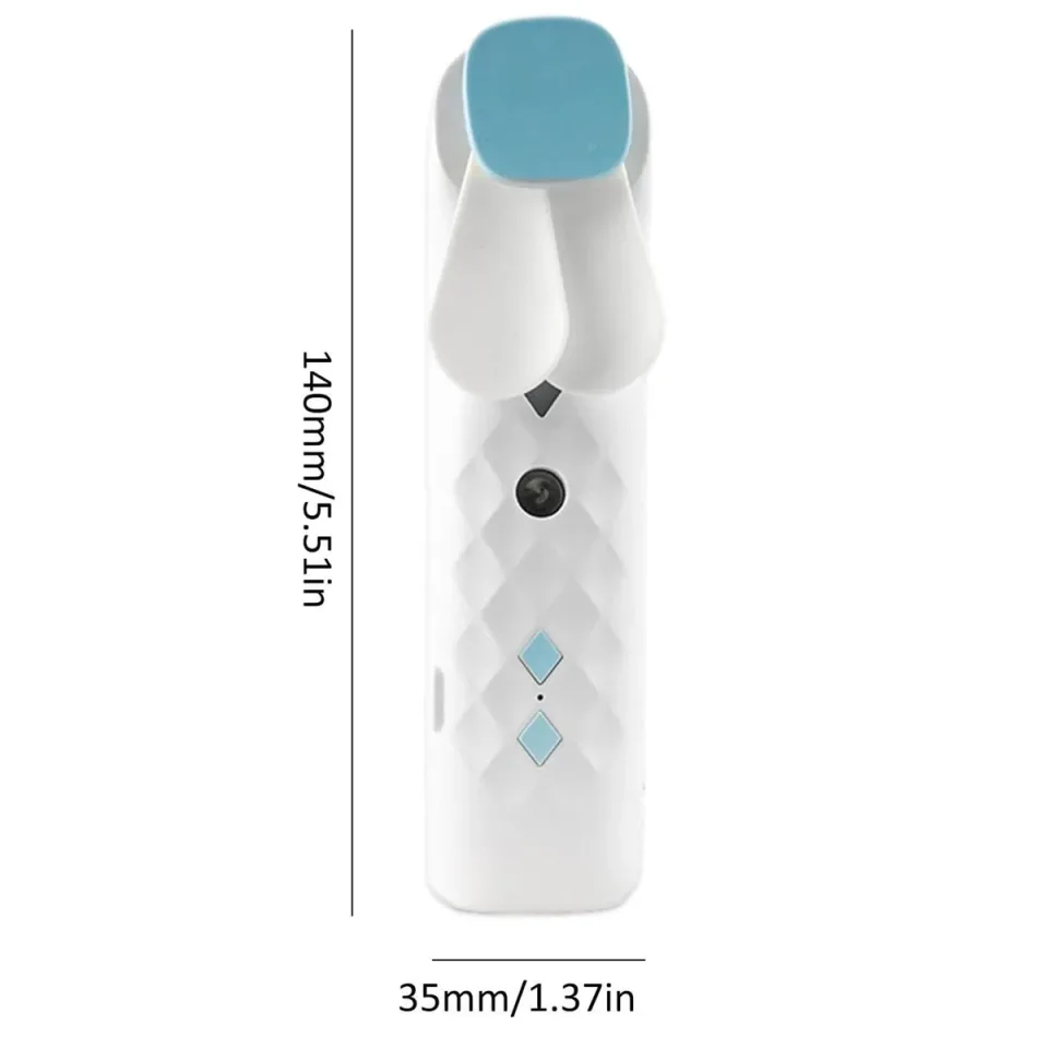 Brumisateur visage et ventilateur, rechargeable USB : blanc