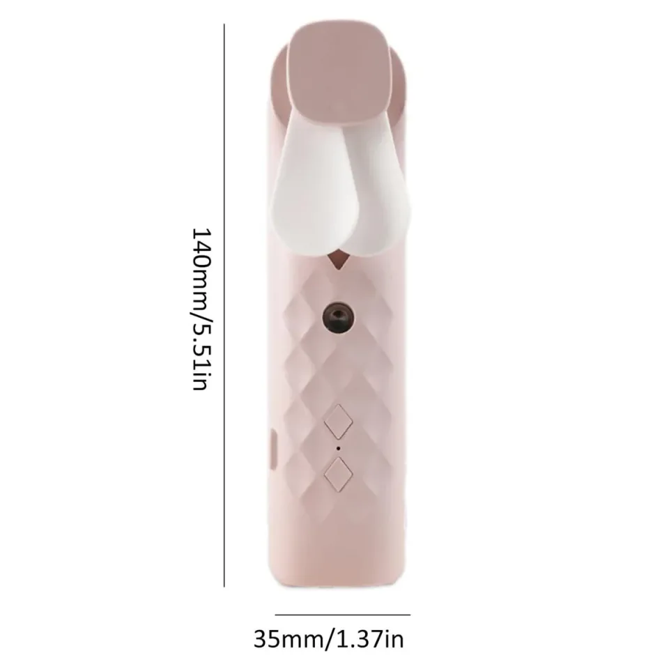 Brumisateur visage et ventilateur, rechargeable USB : rose