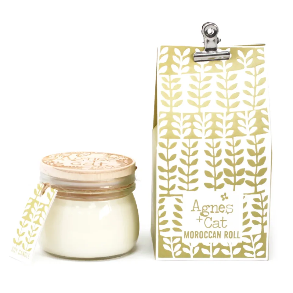 Petites bougies en pot Kilner, cire de soja (180 ml) : Rouleau marocain