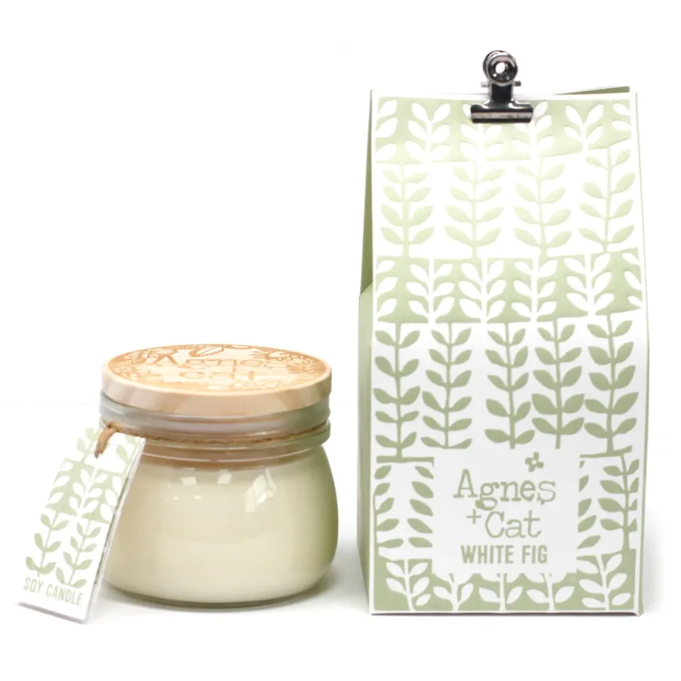 Petites bougies en pot Kilner, cire de soja (180 ml) : Figue blanche