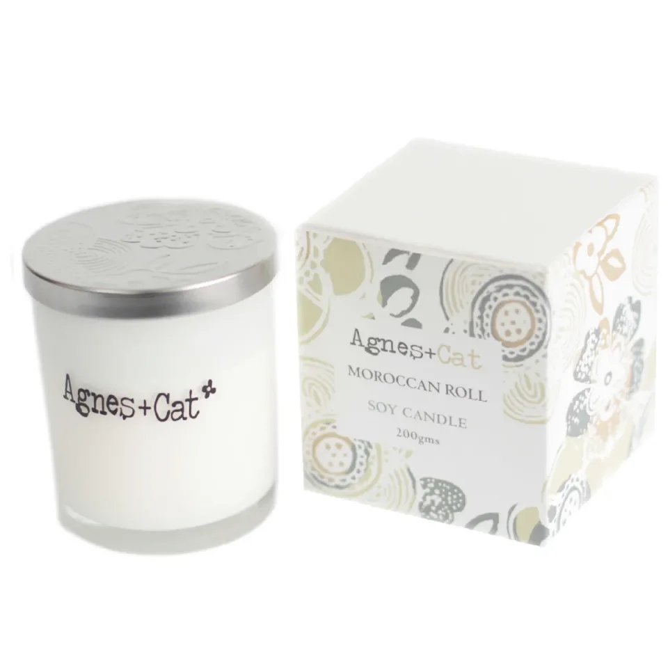 Bougies votives en verre, cire de soja (200 g) : Rouleau marocain