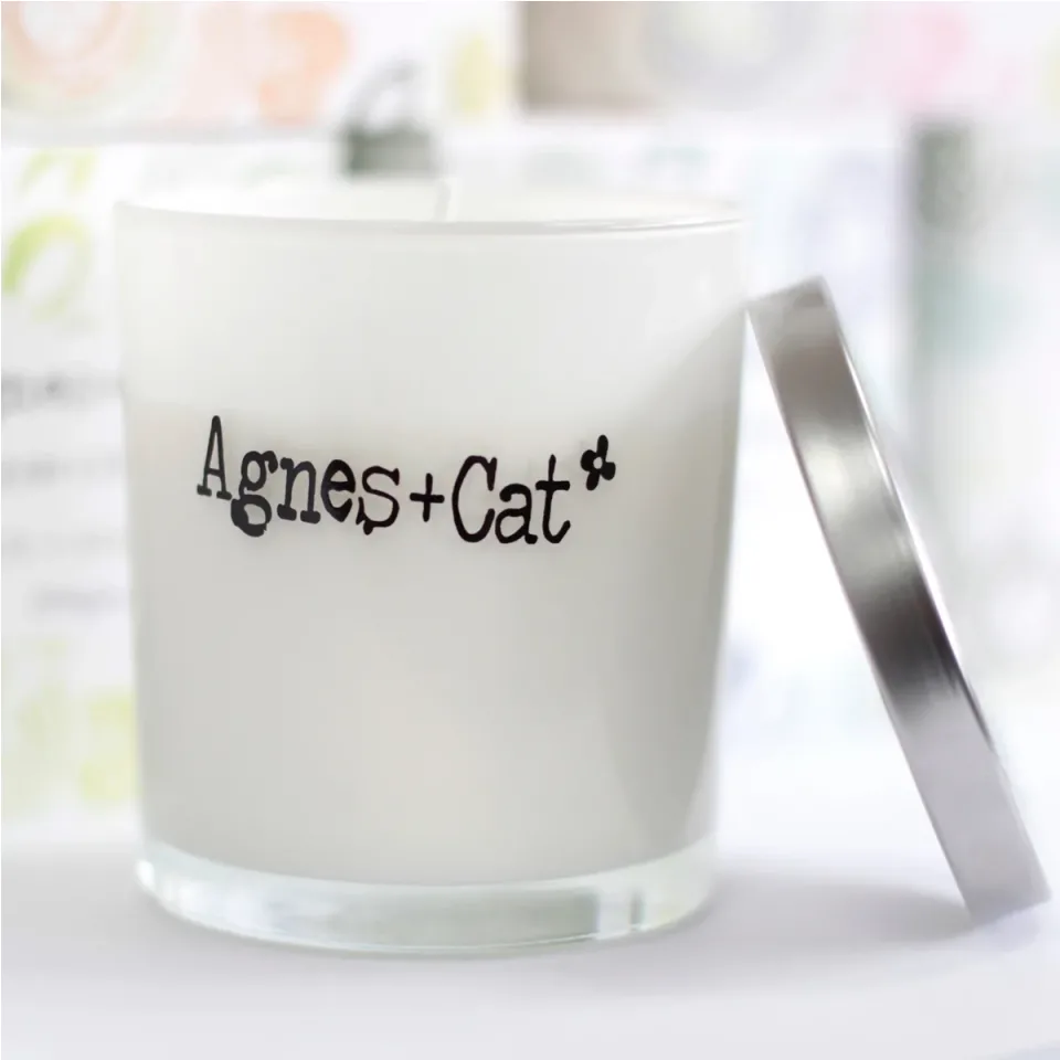 Bougies votives en verre, cire de soja (200 g) : Bleu Dolly