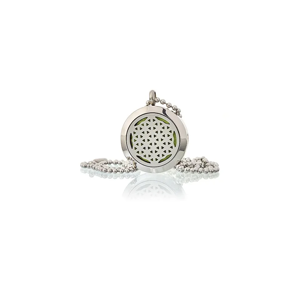 Diffuseur d'huiles essentielles, Collier fleur de vie : 25 mm