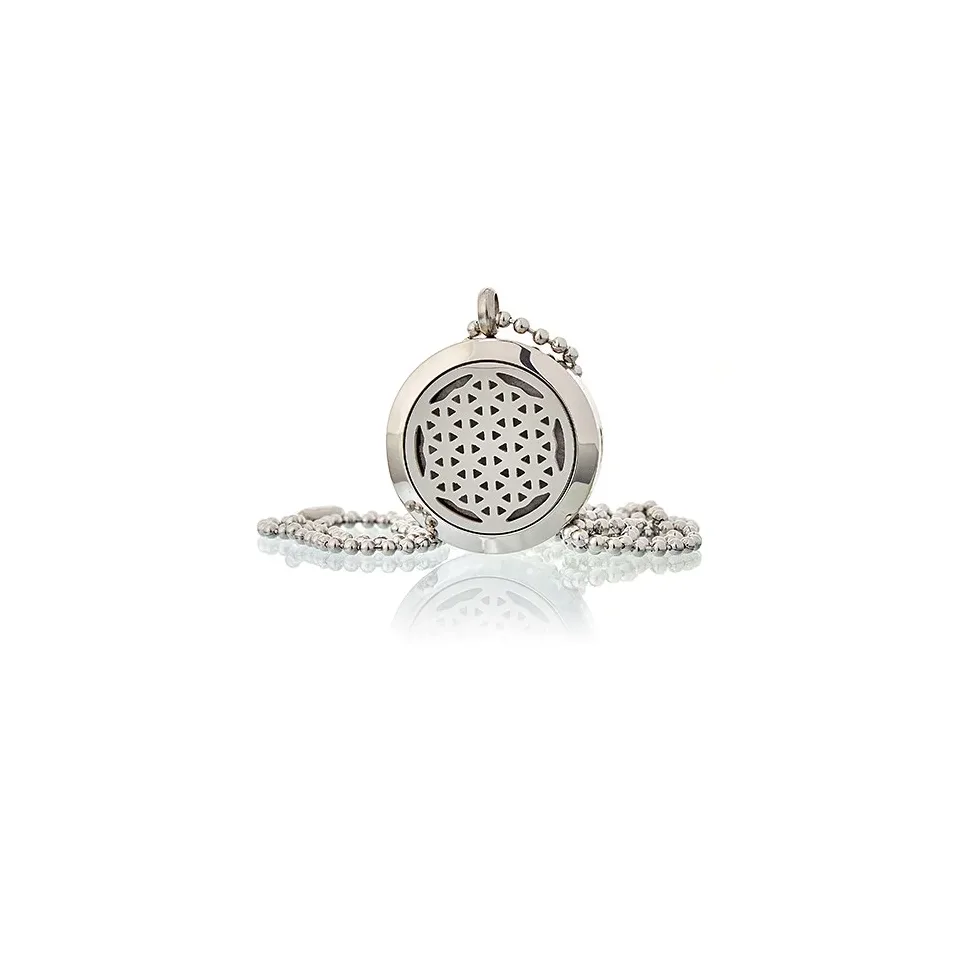 Diffuseur d'huiles essentielles, Collier fleur de vie : 25 mm