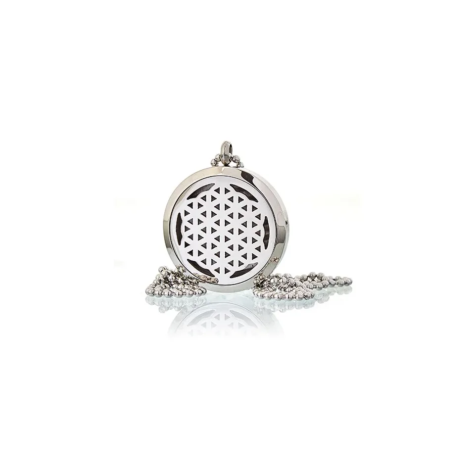 Diffuseur d'huiles essentielles, Collier fleur de vie : 30 mm