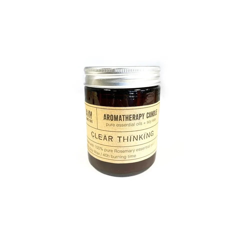 Bougies aux huiles essentielles, cire de soja (200 g) : Esprit clair (romarin)