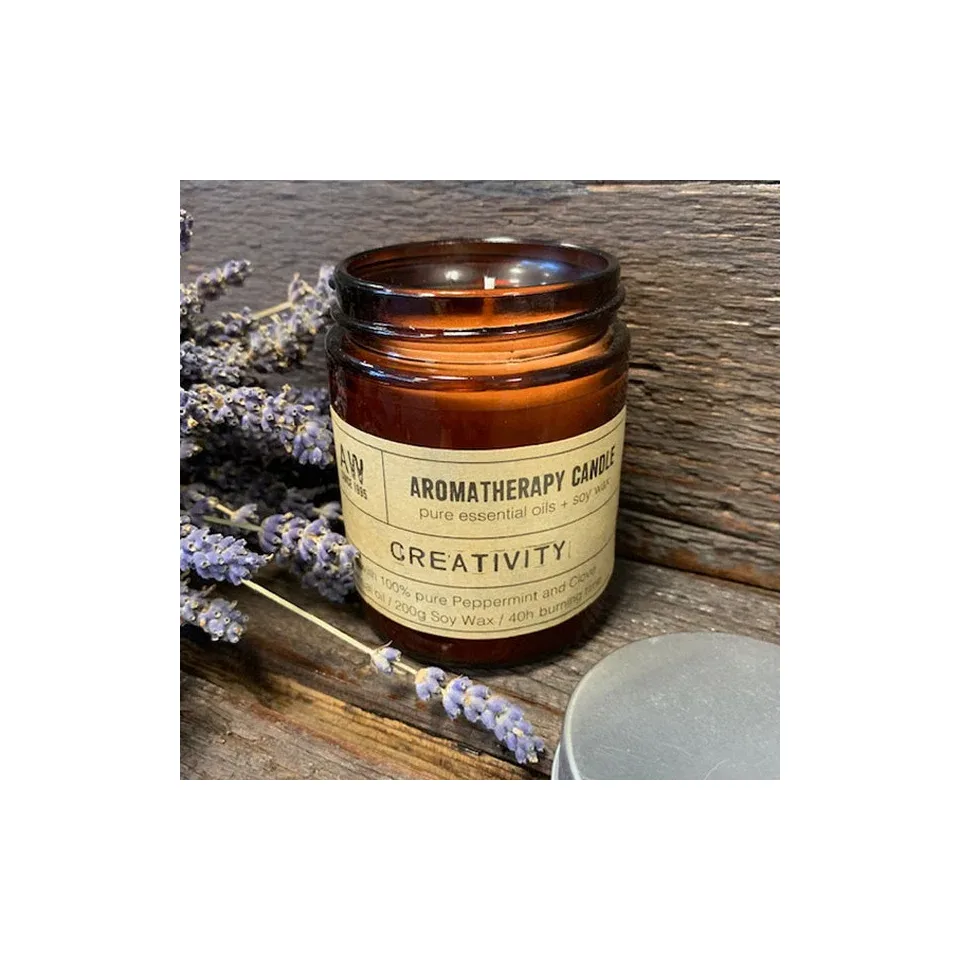 Bougies aux huiles essentielles, cire de soja (200 g) : Créativité