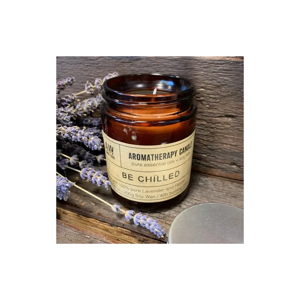Bougies aux huiles essentielles, cire de soja (200 g) : Détente