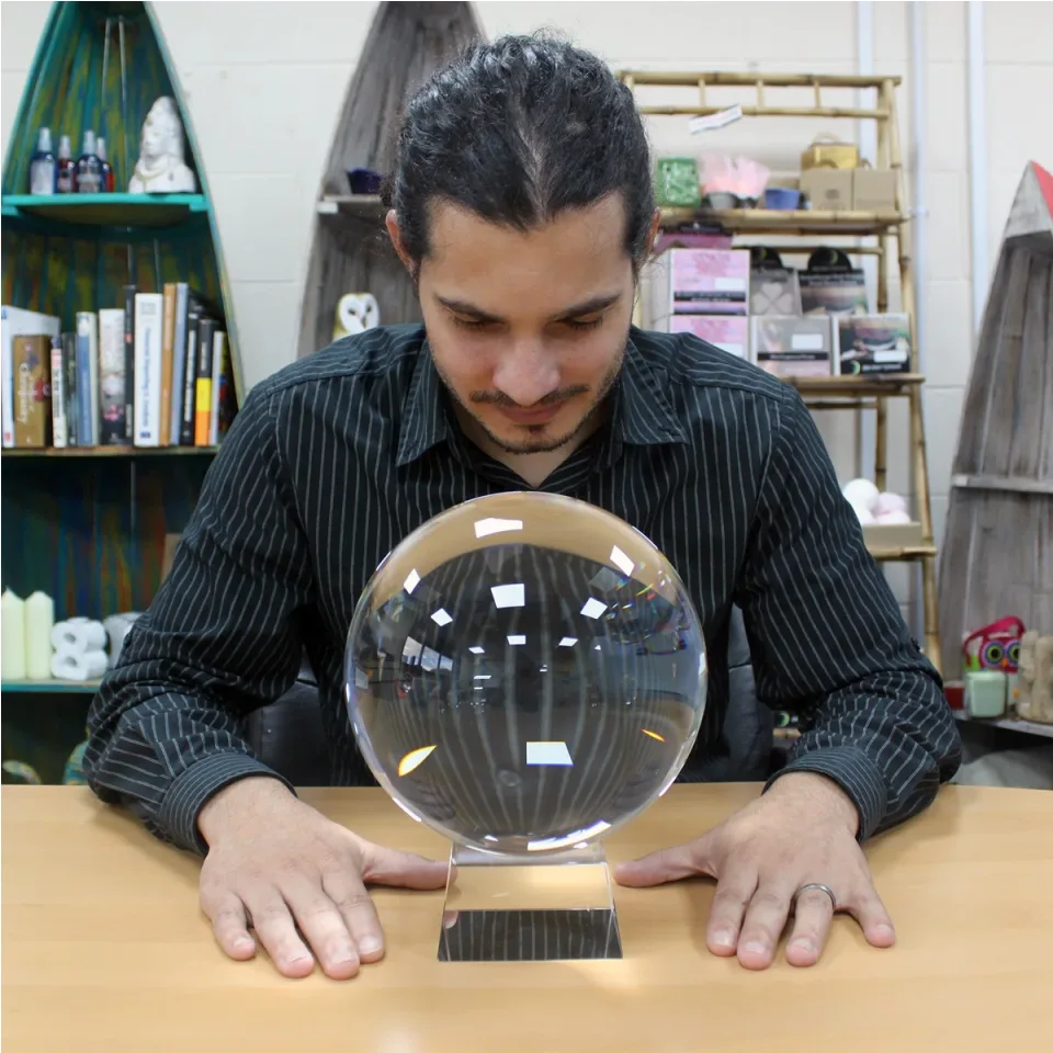 Boules de cristal sur socle : 200 mm