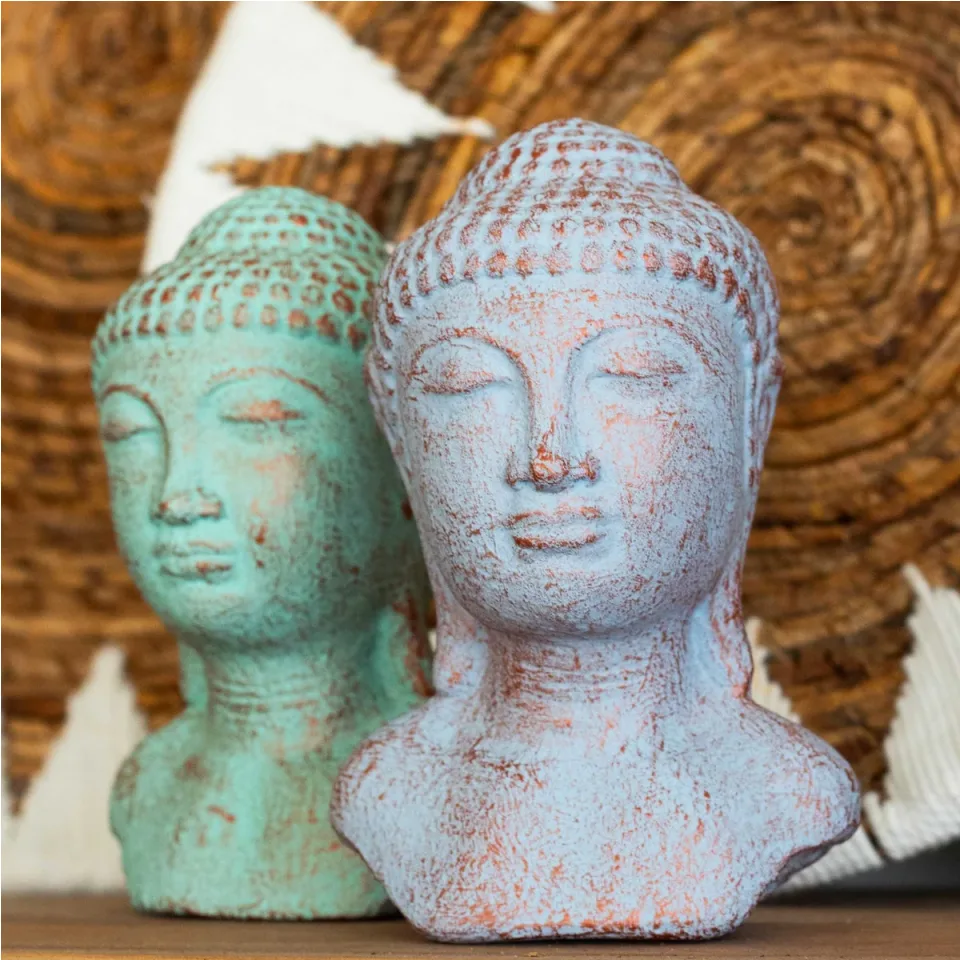 Bouddha Tranquillité : bleu cuivré