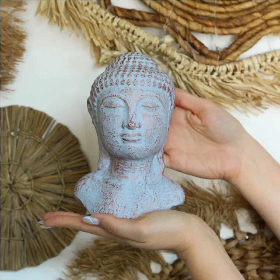 Bouddha Tranquillité : bleu cuivré