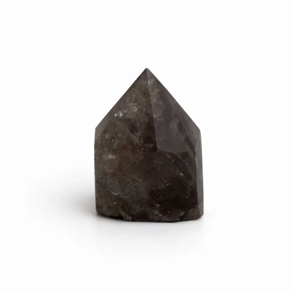 Pointes polies de choix : quartz fumé (environ 5-6 pièces)