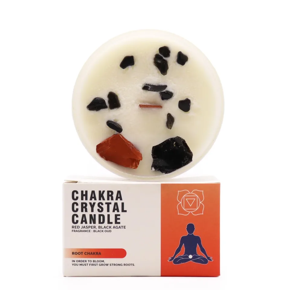 Bougies cristal des chakras : Chakra racine