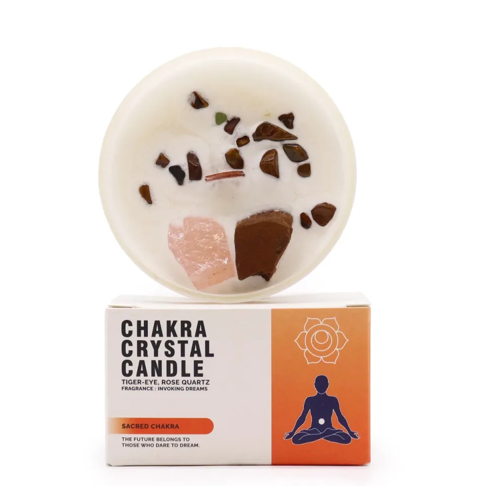Bougies cristal des chakras : Chakra sacré