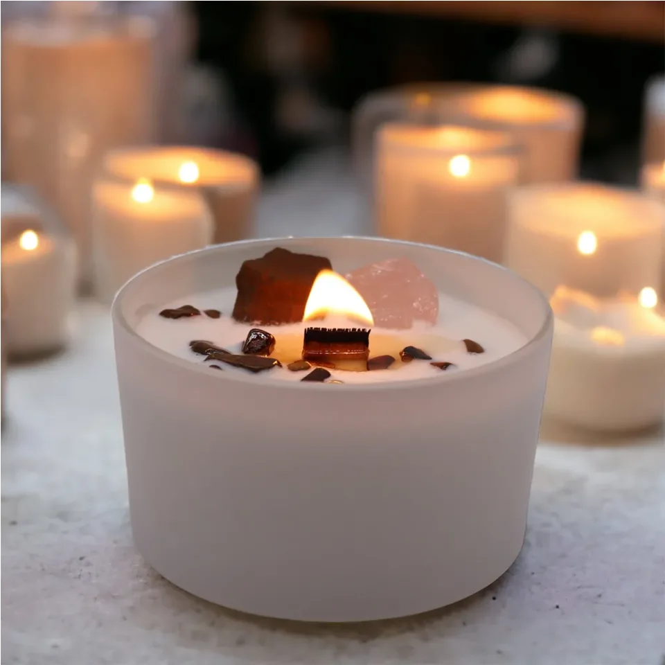 Bougies cristal des chakras : Chakra sacré